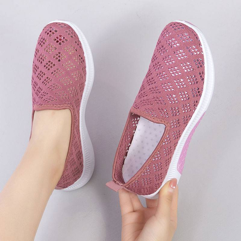 Giày Lưới Đế Mềm Siêu Nhẹ Co Giãn Dành Cho Nữ