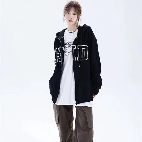 Áo Hoodie Dáng Rộng Lót Nhung Dày Dặn Thời Trang Thu Đông Hàn Quốc Cho Nam Và Nữ Áo Mùa Đông Nam Hoodie Zip Xám Drew Chính Hãng