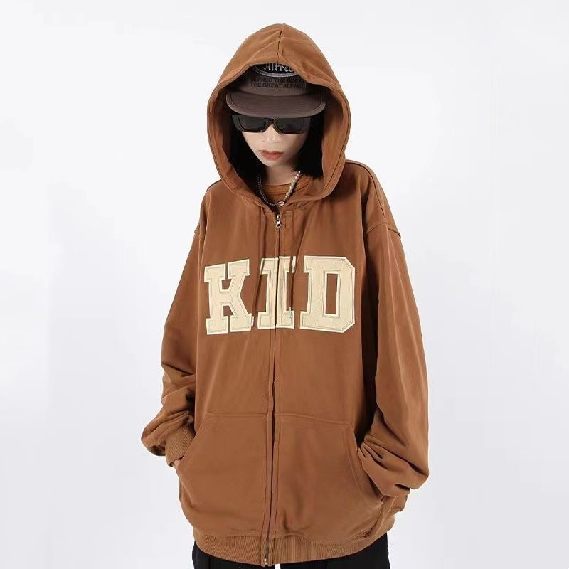 Áo Hoodie Dáng Rộng Lót Nhung Dày Dặn Thời Trang Thu Đông Hàn Quốc Cho Nam Và Nữ Áo Mùa Đông Nam Hoodie Zip Xám Drew Chính Hãng