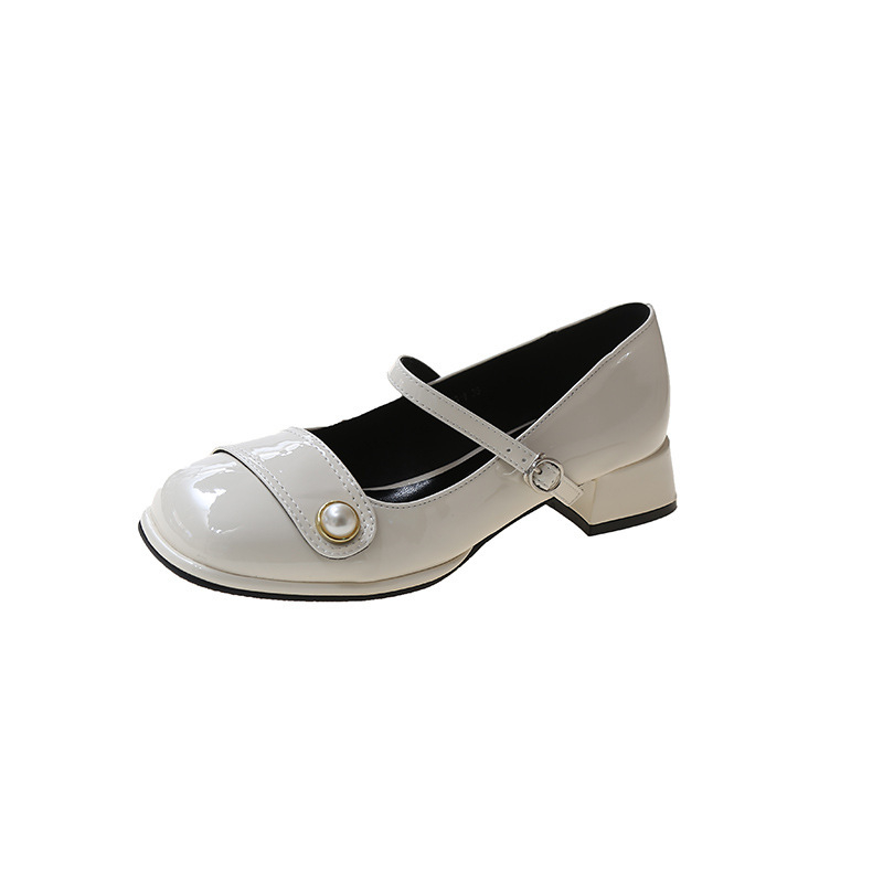 Facesun Giày Cao Gót Da Mũi Vuông Phong Cách Pháp Thời Trang Xuân Thu Cho Nữ