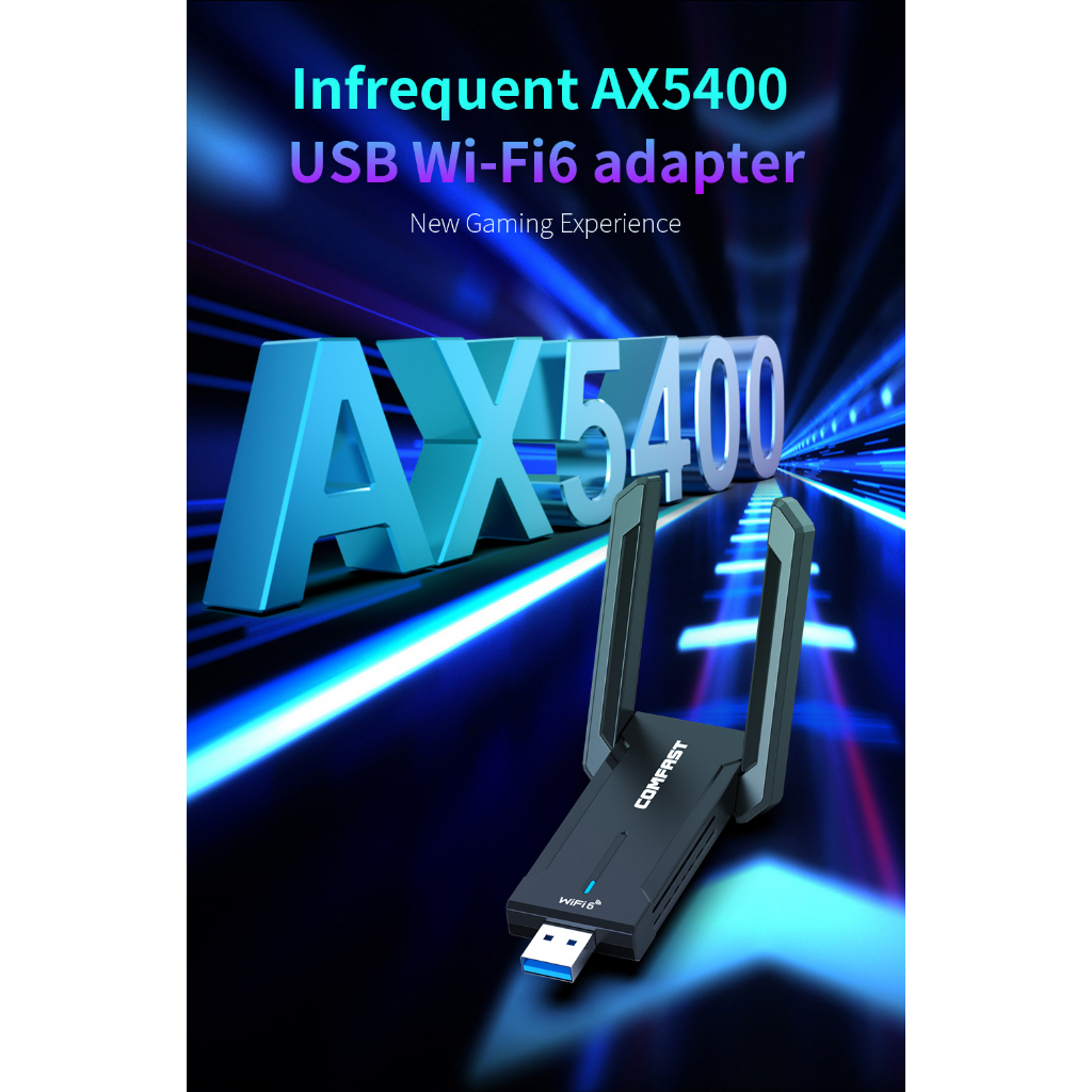 Thẻ Mạng wifi usb wifi Không Dây wifi6 ax5400 usb3.0 rtl8832cu wpa3 e-sports Chơi game win11