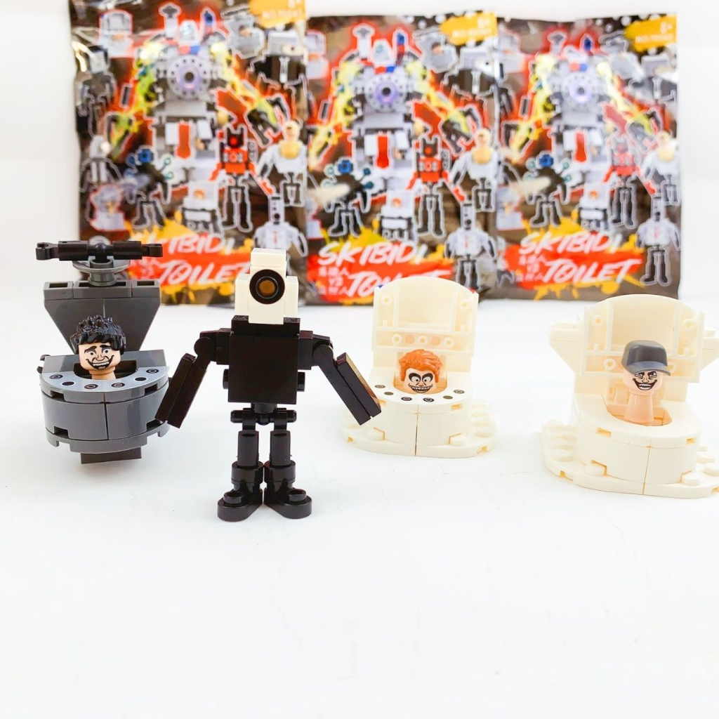 Skibidi Bộ Đồ Chơi Lắp Ráp Mô Hình toilet mini