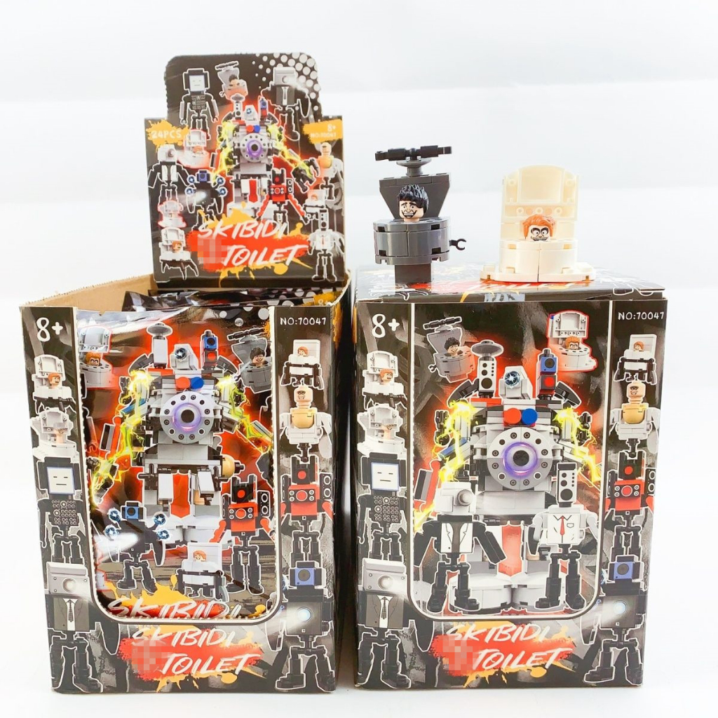 Skibidi Bộ Đồ Chơi Lắp Ráp Mô Hình toilet mini