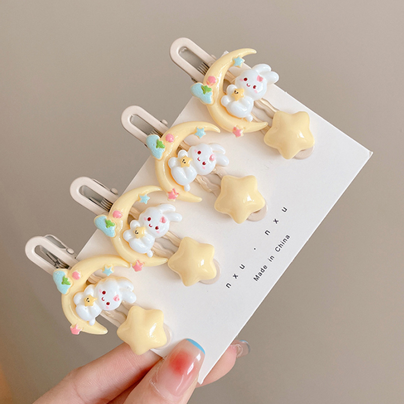 Miumiua🔮Kẹp Tóc Hình Thỏ Và Ngôi Sao Ngọt Ngào Dễ Thương Cho Nữ
