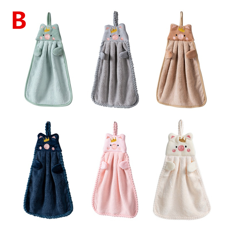 Khăn Lau Tay Dày Dặn Mềm Mại Thấm Hút Nước Nhanh Khô Gắn Nơ