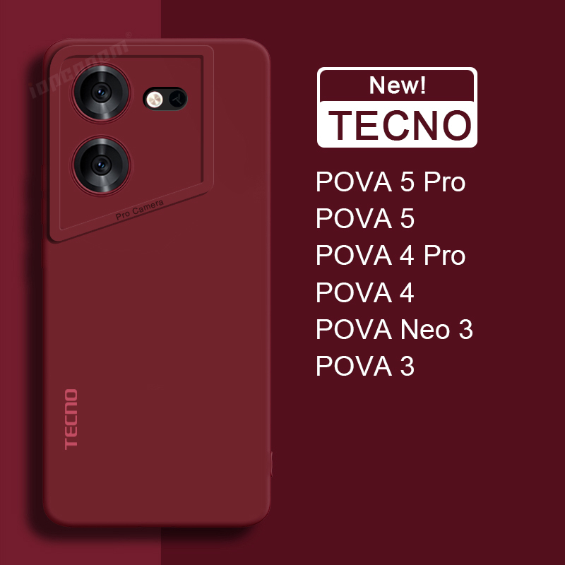 Toàn Bộ Ốp Lưng Màu Nhám Cho Điện Thoại TECNO Pova 5 Pro 4 Case Pova Neo 3