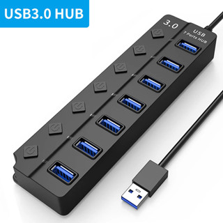 Bộ Chia 7 Cổng usb 3.0 2.0 1.2m usb 3.0 5gbps Có Công Tắc 5gbps Cho Máy Tính