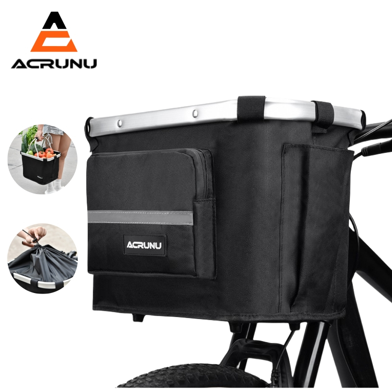 ACRUNU Có thể gập lại Xe Đạp Giỏ Phía Trước Thiết Kế Phát Hành Nhanh Chống Mài Mòn Chống Nước MTB Xe Tay Ga Đa Năng Phụ Kiện Xe Đạp