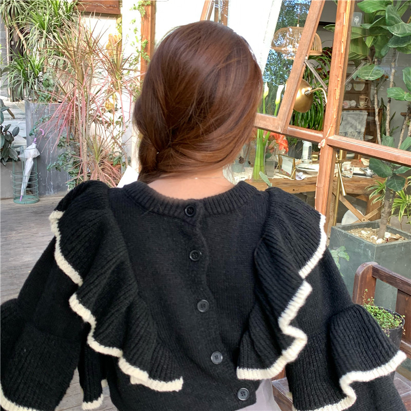 Áo Khoác cardigan Dệt Kim Dáng Rộng Phong Cách Hàn Quốc Thời Trang Thu Đông Cho Nữ