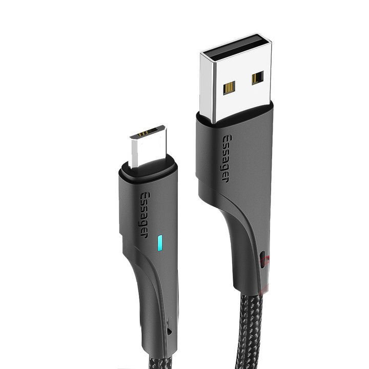 Cáp sạc nhanh Essager 3A Type C/Micro/iOS Usb 0.25m/1m/2m/3M cho điện thoại Android