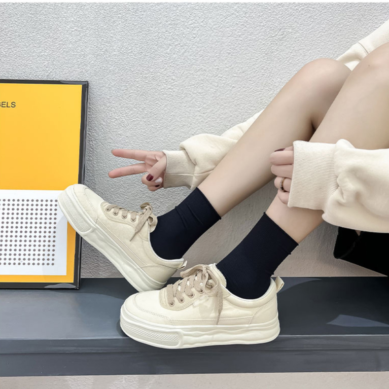 Giày Thể Thao Nữ Vải canvas Thoáng Khí Năng Động