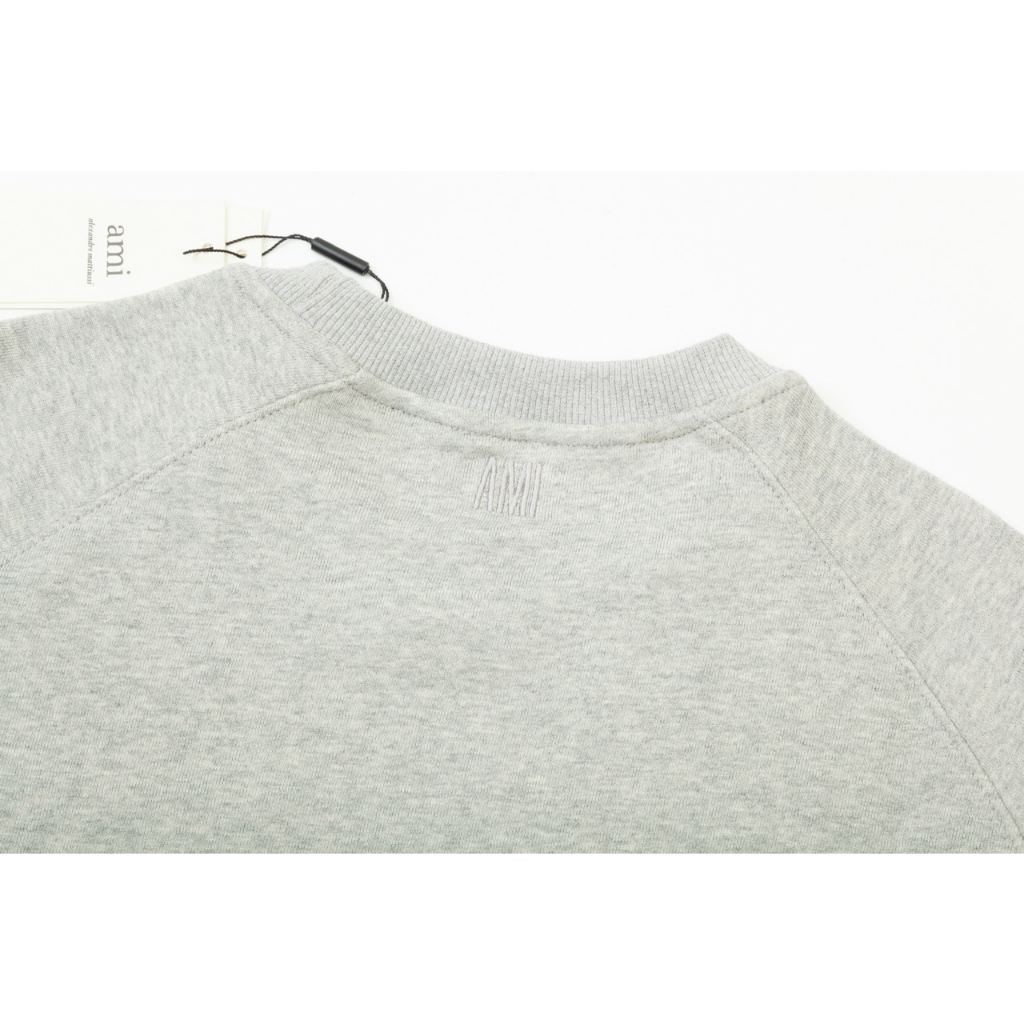 ❤️Hàng Có Sẵn Hàng Sẵn! ❤️❤️* A * m * Áo sweater unisex Cổ Tròn Thêu Hình Trái Tim Xốp vintage Thường Ngày