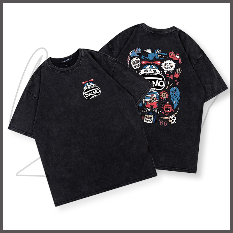 Áo thun nam local brand BEEYANBUY Y0480 100% cotton wash basic tay lỡ form rộng unisex ulzzang
