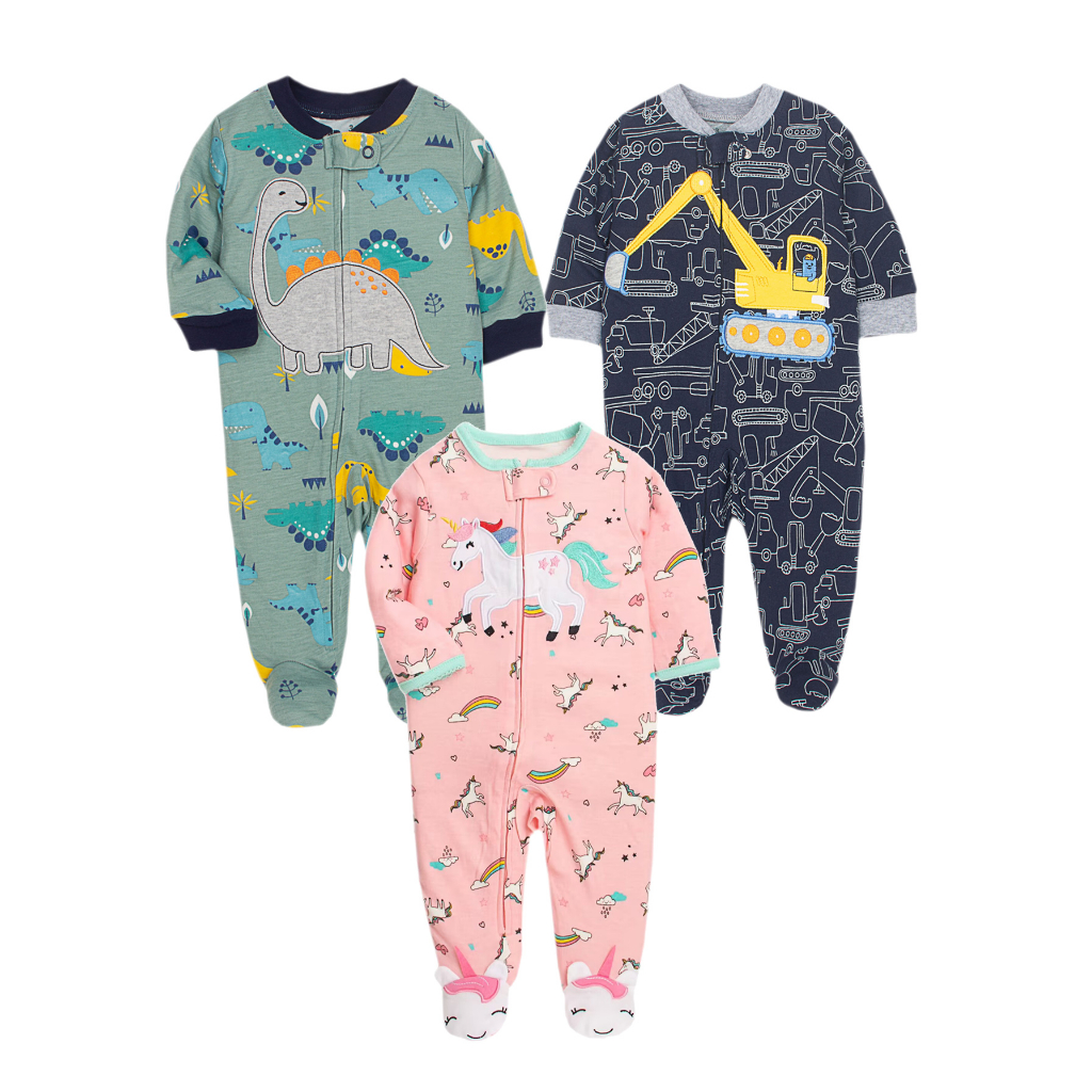Bộ Áo Liền Quần Tay Dài Vải cotton In Hoạt Hình Ếch Dễ Thương Cho Bé Sơ Sinh