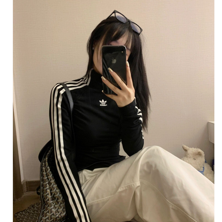 Áo sweater cotton Tay Dài Cổ Cao Thời Trang