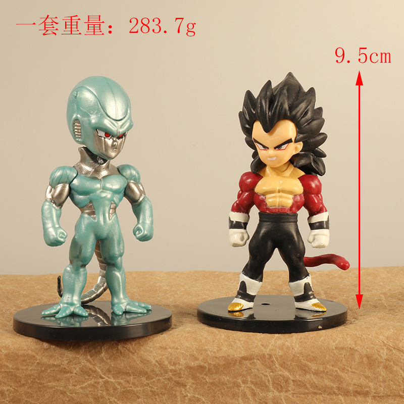 Set 6 Mô Hình Nhân Vật son goku vegeta kakarotto Friendza broli 9.5cm