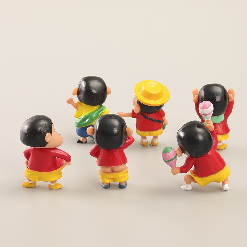 Set 6 Mô Hình Nhân Vật Phim Hoạt Hình shin-chan 5cm Bằng pvc