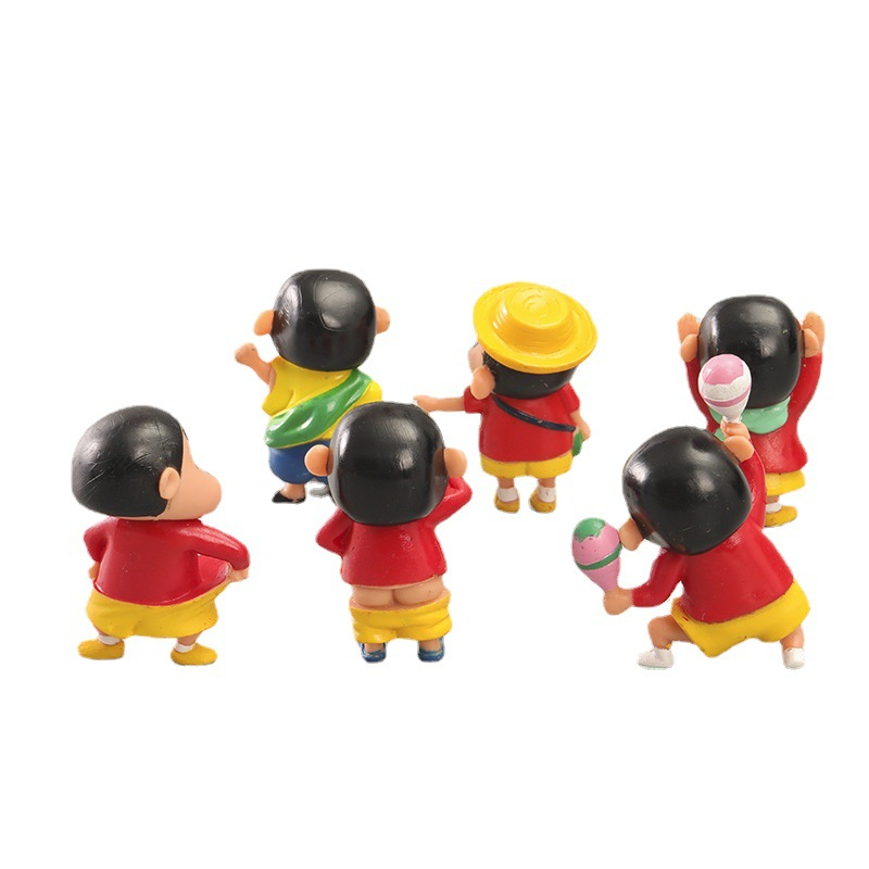 Set 6 Mô Hình Nhân Vật Phim Hoạt Hình shin-chan 5cm Bằng pvc