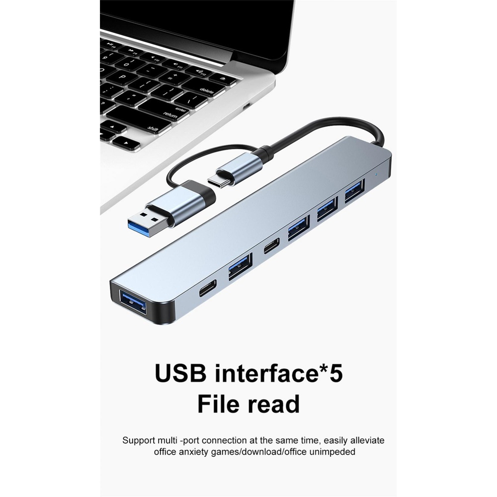 Bộ Chia Cổng usb c 2 Trong 1 Thành usb 3.0 sd / tf Cho Điện Thoại / Máy Tính Bảng / laptop
