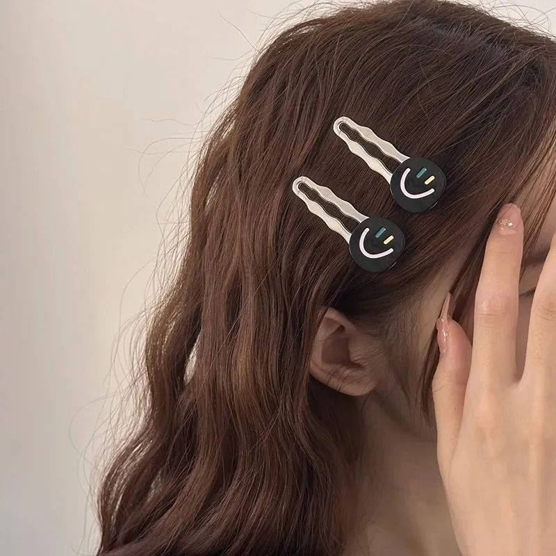 Bộ 3 Kẹp Tóc Hình Mặt Cười Nhiều Màu Sắc Thời Trang Hàn Quốc