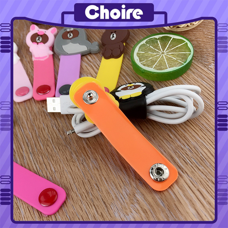 Dây kẹp thu gọn tai nghe cáp sạc điện thoại laptop hình thú dễ thương-CH