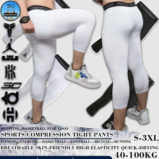 【BOSPORT】40-100KG Quần Legging Lửng 3 / 4 Phong Cách Thể Thao Năng Động Dành Cho Nam