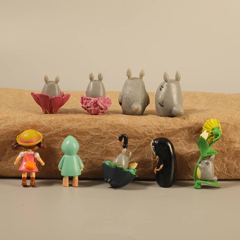 Set 9 Mô Hình Nhân Vật Phim Hoạt Hình totoro / Vô Diện / totoro / ghibli / miyazaki / hayao mei Bằng pvc