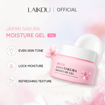 Gel hoa anh đào LAIKOU 60g dưỡng ẩm làm sáng da ban ngày và đêm