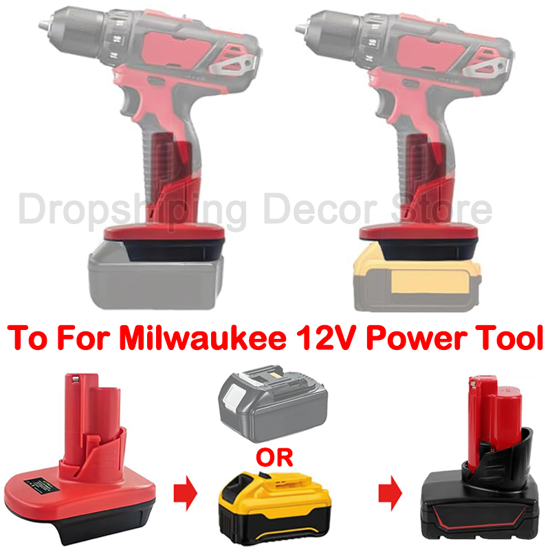 Bộ Chuyển Đổi Pin Chuyển Đổi Makita/Dewalt 18V 20V Pin Li-ion Chuyển Đổi Sang Milwaukee 12V Pin Li-ion dụng Cụ Điện Sử Dụng