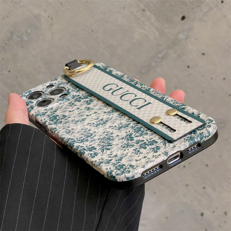 Ôp Điện Thoại Silicon Dẻo In logo Thời Trang Kèm Giá Đỡ Đeo Tay Cho iphone 15 14 plus 13 12 11 pro max Ốp