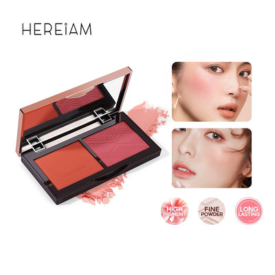 Bảng Phấn Má Hồng hereiam 4 Loại Tùy Chọn Sắc Tố Cao Bắt Sáng Tạo Khối Đa Năng Lâu Trôi Chống Thấm Nước