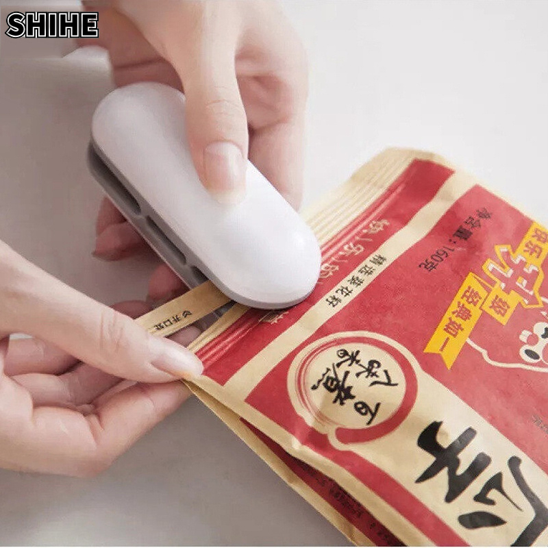 SHIHE Portable Sealing Electromechanical Heat Sealer Mini Household Sealer Snack Preservation Hand Press Sealer
