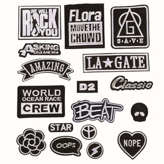 Miếng dán ủi quần áo thêu chữ tiếng anh DIY