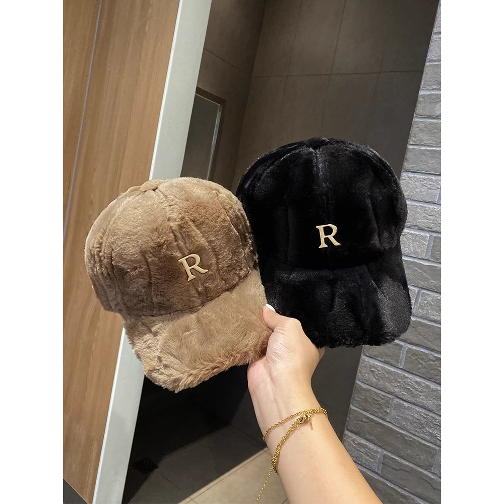 Mũ Lưỡi Trai Màu Đen In Chữ r Thời Trang Thu Đông 2023