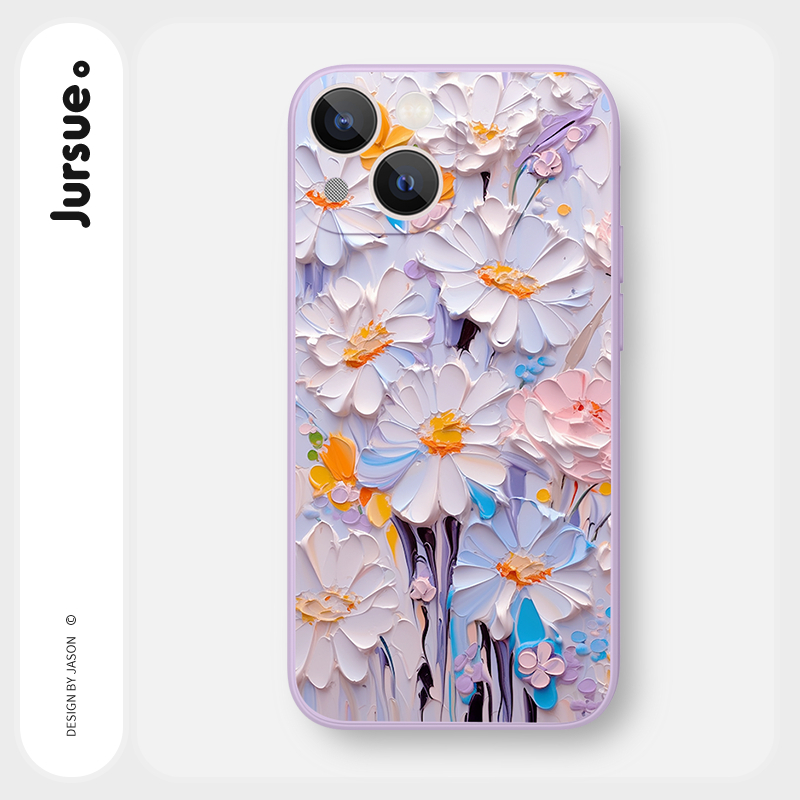 Ốp lưng JURSUE mềm chống sốc hình độc lạ hoa Cho IPHONE 15 14 13 12 11 PRO MAX SE 2020 X XR XS ip 8 7 6 6S PLUS Y4184