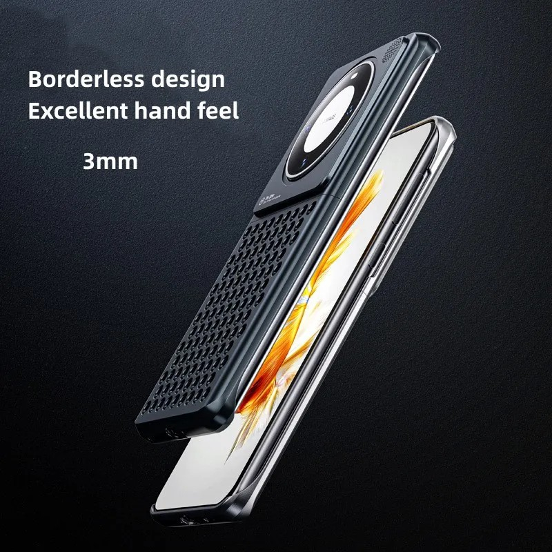 Ốp Điện Thoại Kim Loại Nhôm Chống Sốc Có Lỗ Làm Mát Cho huawei mate 50 pro mate 60 pro