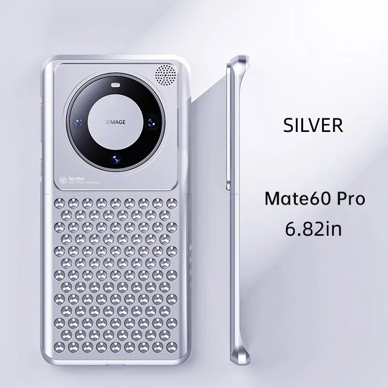 Ốp Điện Thoại Kim Loại Nhôm Chống Sốc Có Lỗ Làm Mát Cho huawei mate 50 pro mate 60 pro