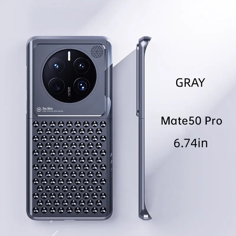 Ốp Điện Thoại Kim Loại Nhôm Chống Sốc Có Lỗ Làm Mát Cho huawei mate 50 pro mate 60 pro