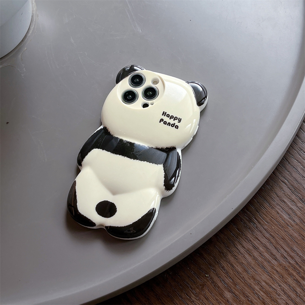 Ôp Điện Thoại Hình Gấu Trúc Ba Chiều Cho iphone 15promax 14promax 13 12 promax xr xs max iphone15 Ốp