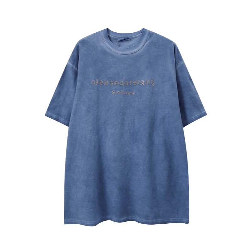 Áo Thun Tay Ngắn In Họa Tiết Kim Cương Sáng Bóng Phong Cách Đường Phố unisex