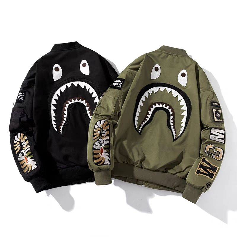 Hanlu Áo Khoác bomber Dáng Rộng Phong Cách Mỹ Chất Lượng Cao Cho Nam