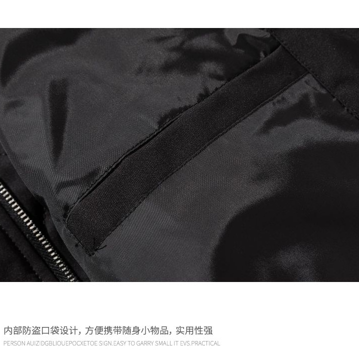 Hanlu Áo Khoác bomber Dáng Rộng Phong Cách Mỹ Chất Lượng Cao Cho Nam