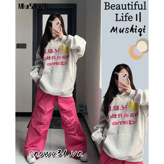 Mushiqi Áo sweatshirt dopamine Dáng Rộng Đa Năng Thời Trang Mới Cho Nữ