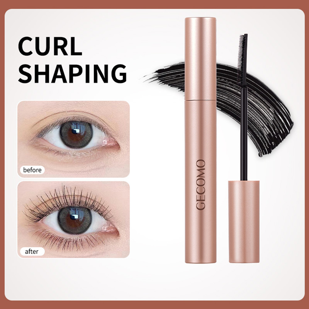 Mascara gecomo Màu Đen Đầu Cọ Silicon Nối Dài Và Uốn Cong Lông Mi Vô Cực Lâu Trôi