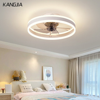 Kangjia đèn quạt trần phòng ngủ nhà hàng ban công đèn led chuyển đổi tần số dây đèn quạt trần hộ gia đình đèn quạt trần vô hình