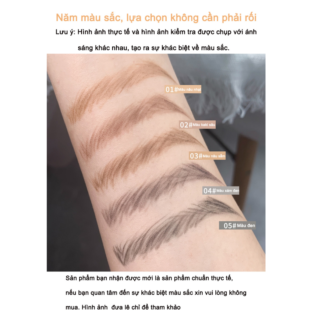 Xiaojin Chì Kẻ Mày 0.1g Chống Thấm Nước Chống Thấm Mồ Hôi Cho Người Mới Bắt Đầu