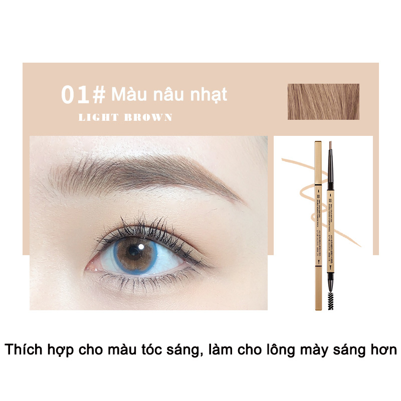 Xiaojin Chì Kẻ Mày 0.1g Chống Thấm Nước Chống Thấm Mồ Hôi Cho Người Mới Bắt Đầu