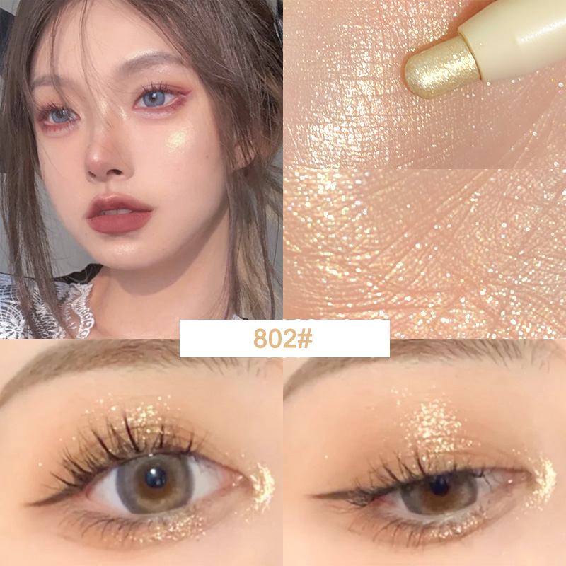 Bút Con Tằm Lười Thỏi Bắt Sáng Phấn Mắt Lấp Lánh Không Thấm Nước Làm Sáng Trang Điểm Mắt