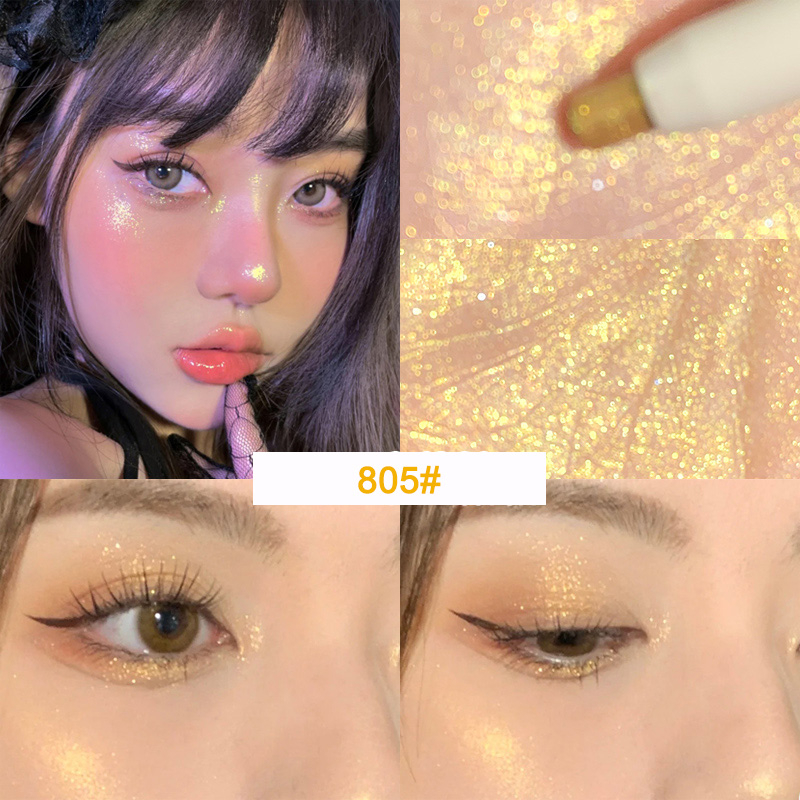Bút Con Tằm Lười Thỏi Bắt Sáng Phấn Mắt Lấp Lánh Không Thấm Nước Làm Sáng Trang Điểm Mắt
