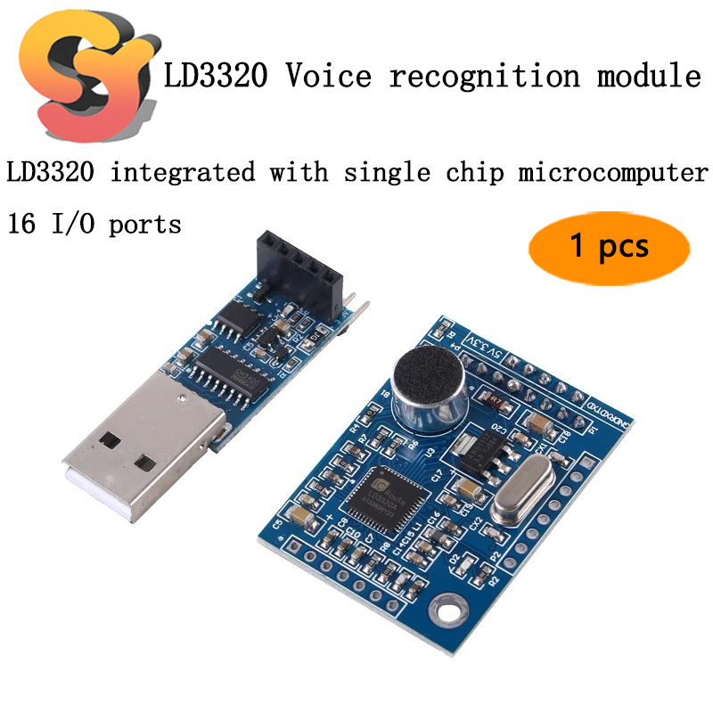 1 Mô Đun Nhận Dạng Giọng Nói ld3320 Tích Hợp Bảng Mạch Điều Khiển 16 io Hỗ Trợ Tương Tác Bằng Giọng Nói